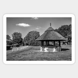 Thatched building on Woodbastwick green, Norfolk Sticker